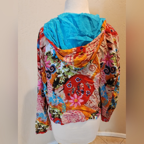 Vanity Collection Indonesia beaded sequin Zip Up hoody jacket XL - Picture 4 of 6